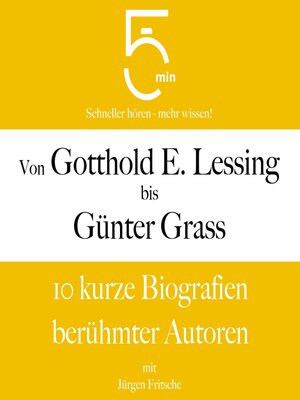 cover image of Von Gotthold Ephraim Lessing bis Günter Grass
